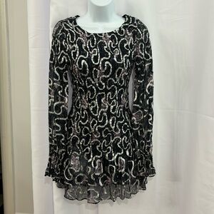 Love shack fancy silk metallic dress